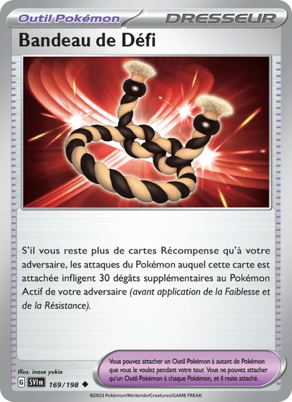 Carte Pokémon Bandeau de Défi 169/198 de l'extension Écarlate et Violet