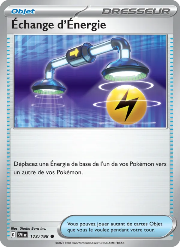 Carte Pokémon Échange d'Énergie 173/198 de l'extension Écarlate et Violet