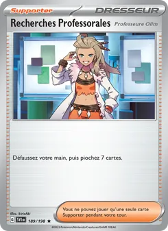 Carte Pokémon Recherches Professorales 189 — Écarlate et Violet