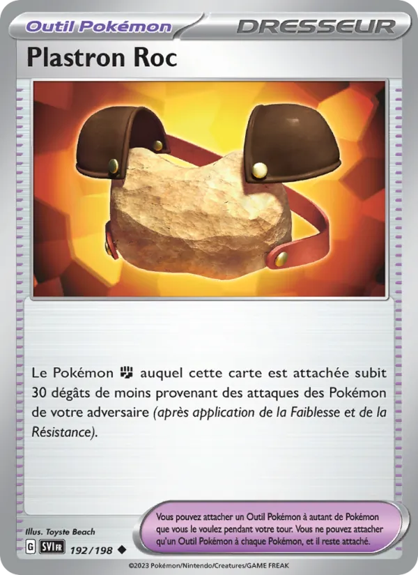 Carte Pokémon Plastron Roc 192/198 de l'extension Écarlate et Violet