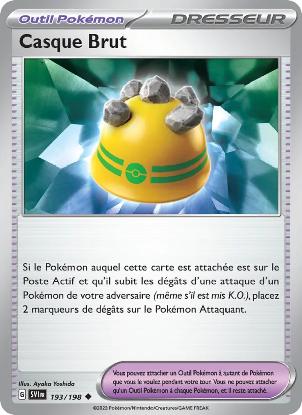 Carte Pokémon Casque Brut 193/198 de l'extension Écarlate et Violet