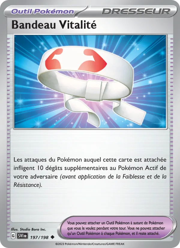 Carte Pokémon Bandeau Vitalité 197/198 de l'extension Écarlate et Violet