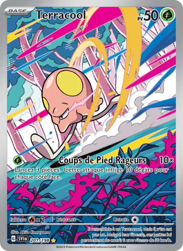 Carte Pokémon Terracool 201/198 de l'extension Écarlate et Violet
