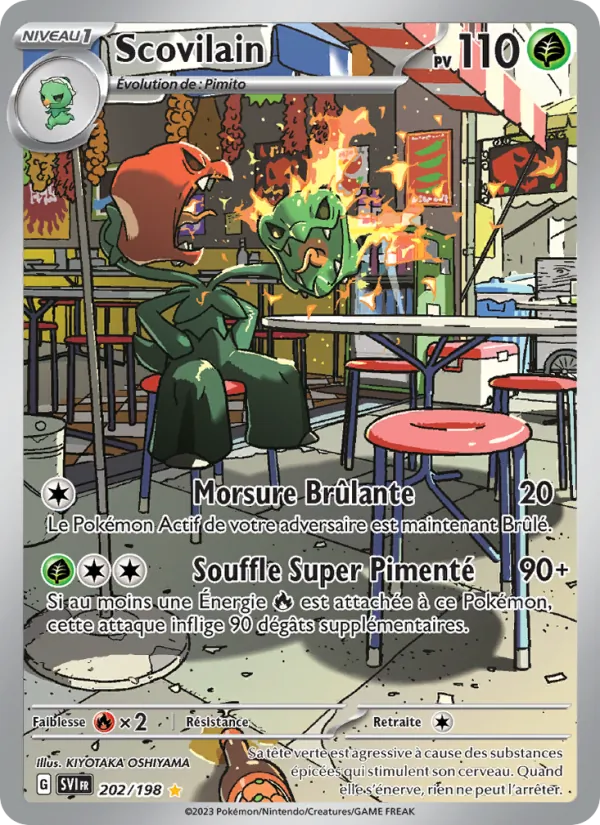 Carte Pokémon Scovilain 202/198 de l'extension Écarlate et Violet