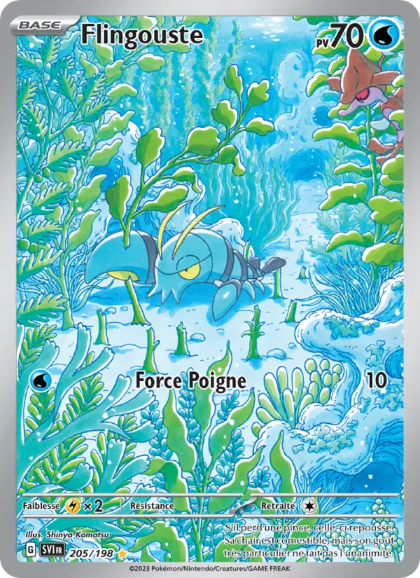 Carte Pokémon Flingouste 205/198 de l'extension Écarlate et Violet