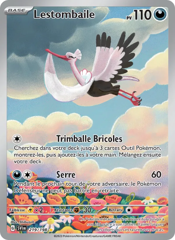 Carte Pokémon Lestombaile 219/198 de l'extension Écarlate et Violet