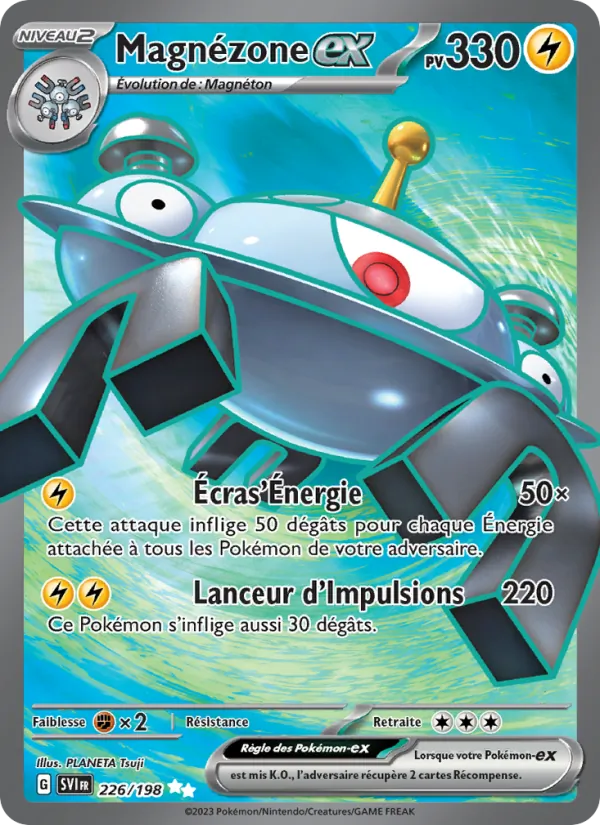 Carte Pokémon Magnézone-ex 226/198 de l'extension Écarlate et Violet