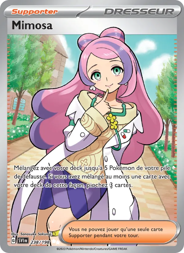 Carte Pokémon Mimosa 238/198 de l'extension Écarlate et Violet