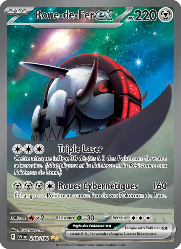 Carte Pokémon Roue-de-Fer-ex 248/198 de l'extension Écarlate et Violet