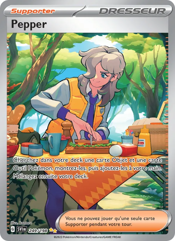 Carte Pokémon Pepper 249/198 de l'extension Écarlate et Violet