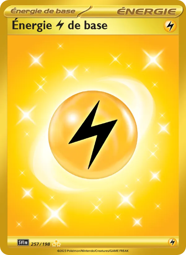 Carte Pokémon Énergie Lightning de base 257/198 de l'extension Écarlate et Violet