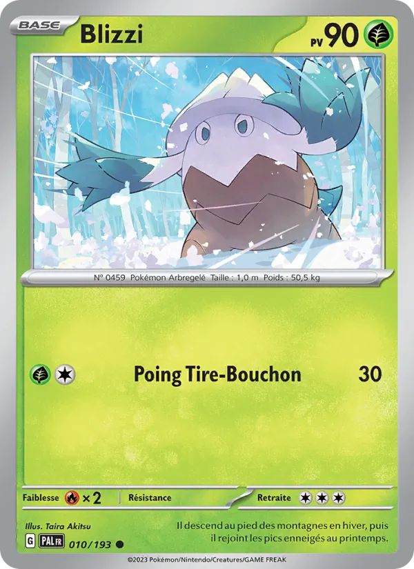 Carte Pokémon Blizzi 010/193 de l'extension Évolutions à Paldea
