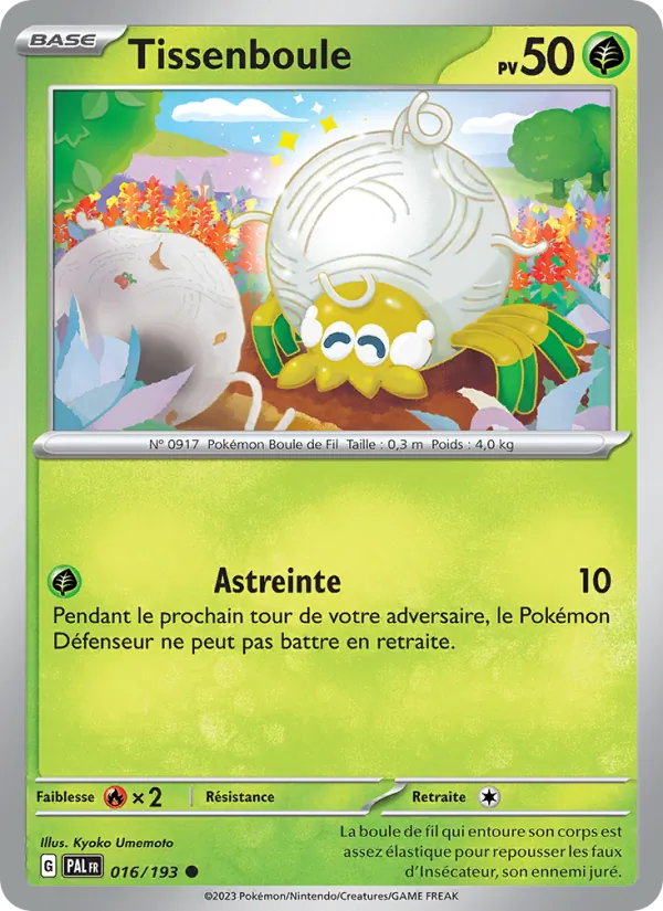 Carte Pokémon Tissenboule 016/193 de l'extension Évolutions à Paldea