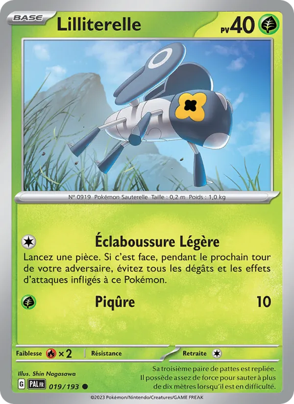 Carte Pokémon Lilliterelle 019/193 de l'extension Évolutions à Paldea