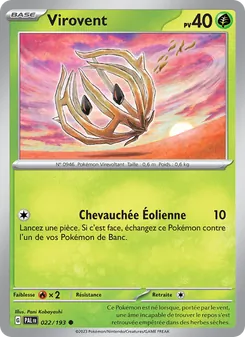 Carte Pokémon Virovent 022