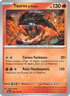 Carte Pokémon Tauros de Paldea 028 — Évolutions à Paldea