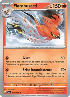 Carte Pokémon Flambusard 030 — Évolutions à Paldea