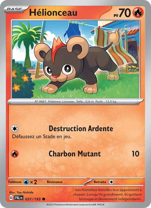 Carte Pokémon Hélionceau 031/193 de l'extension Évolutions à Paldea