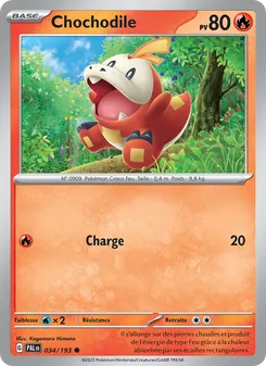 Carte Pokémon Chochodile 034