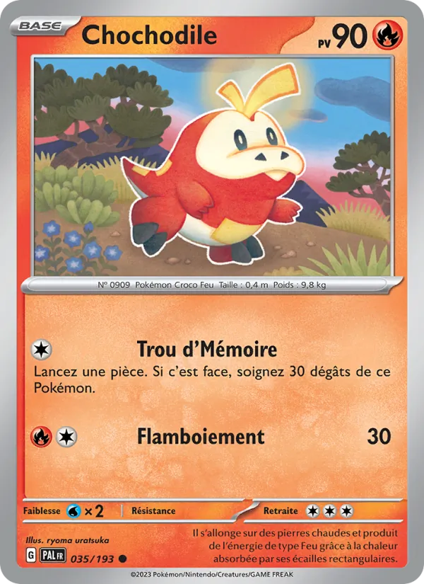 Carte Pokémon Chochodile 035/193 de l'extension Évolutions à Paldea