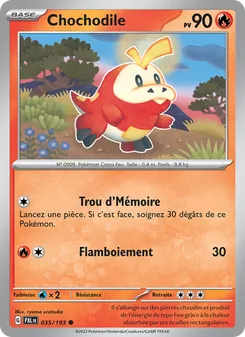 Carte Pokémon Chochodile 035