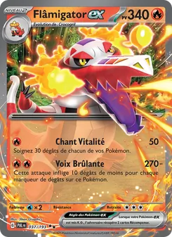 Carte Pokémon Flâmigator-ex 037