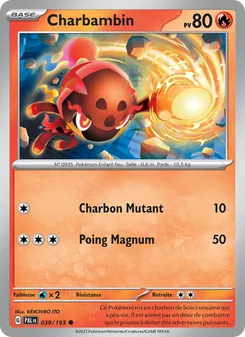 Carte Pokémon Charbambin 039