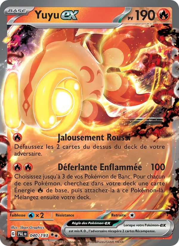 Carte Pokémon Yuyu-ex 040/193 de l'extension Évolutions à Paldea