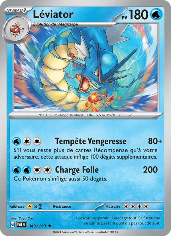 Carte Pokémon Léviator 043/193 de l'extension Évolutions à Paldea