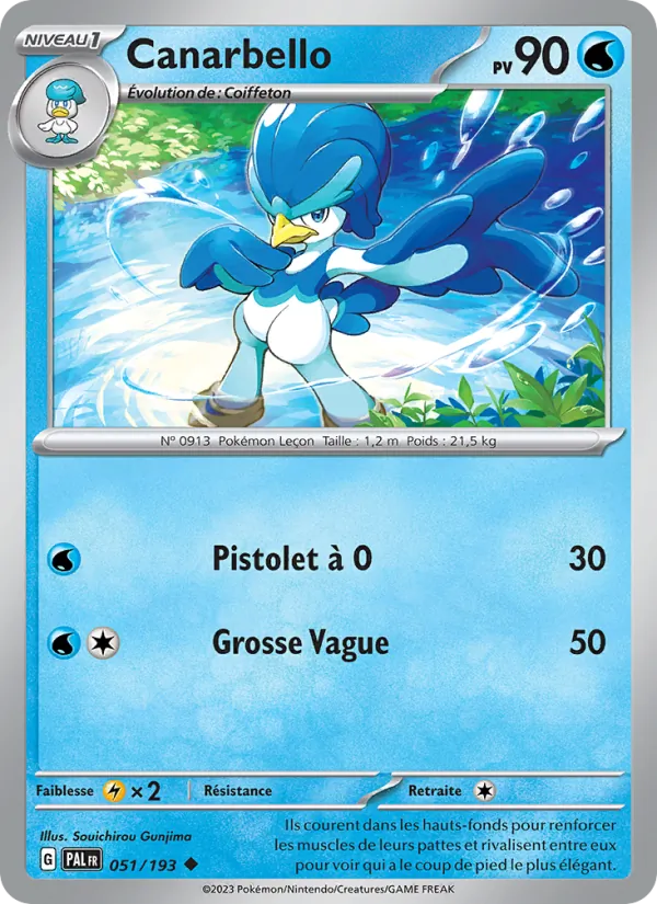 Carte Pokémon Canarbello 051/193 de l'extension Évolutions à Paldea