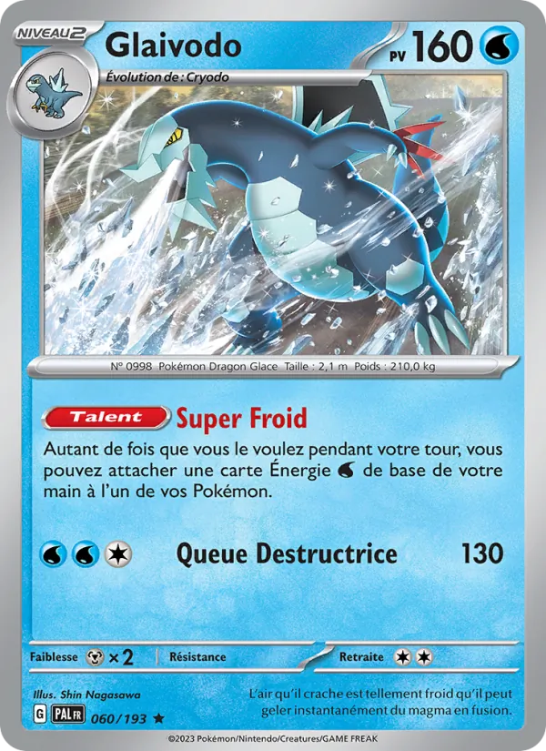 Carte Pokémon Glaivodo 060/193 de l'extension Évolutions à Paldea
