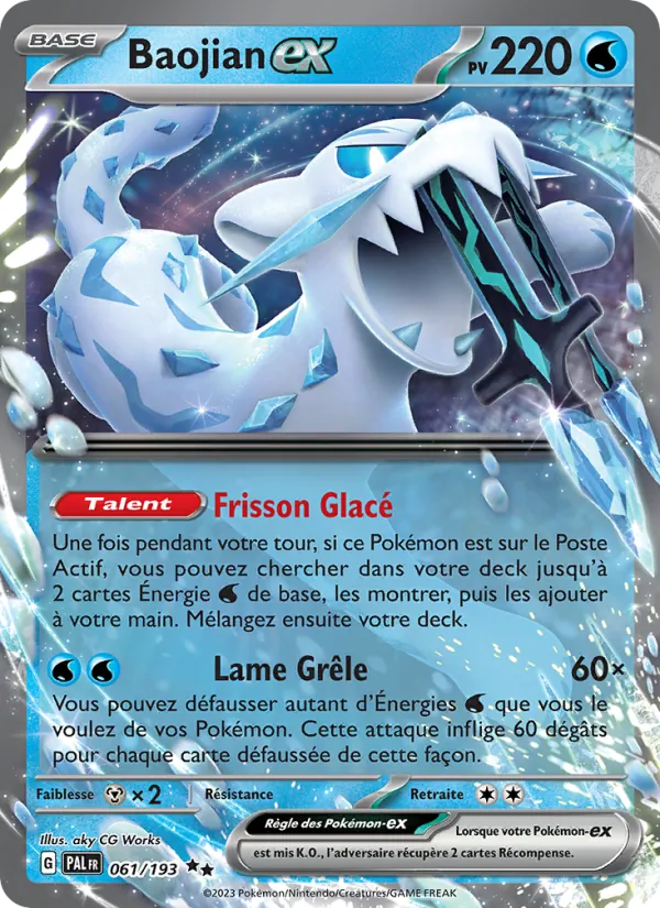 Carte Pokémon Baojian-ex 061/193 de l'extension Évolutions à Paldea