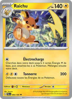 Carte Pokémon Raichu 064