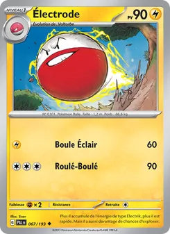 Carte Pokémon Électrode 067