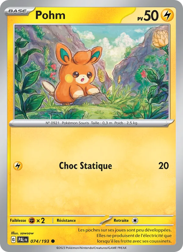 Carte Pokémon Pohm 074/193 de l'extension Évolutions à Paldea