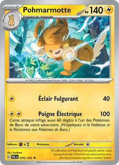 Carte Pokémon Pohmarmotte 076