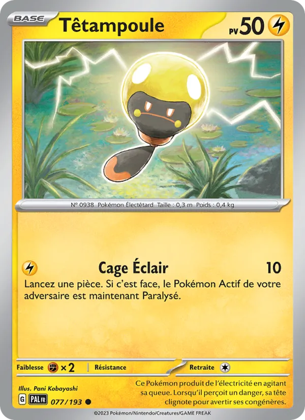 Carte Pokémon Têtampoule 077/193 de l'extension Évolutions à Paldea