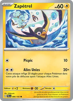 Carte Pokémon Zapétrel 080