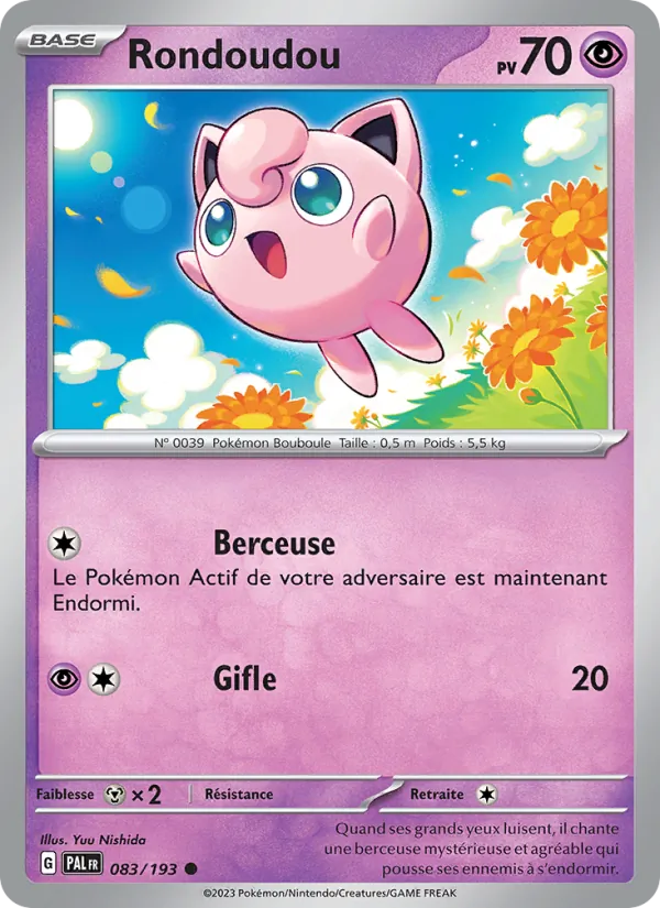 Carte Pokémon Rondoudou 083/193 de l'extension Évolutions à Paldea