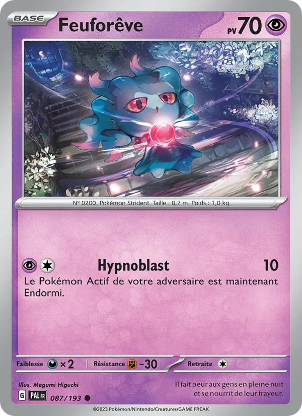 Carte Pokémon Feuforêve 087/193 de l'extension Évolutions à Paldea