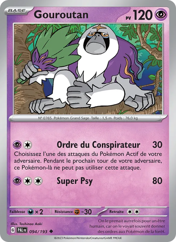 Carte Pokémon Gouroutan 094/193 de l'extension Évolutions à Paldea