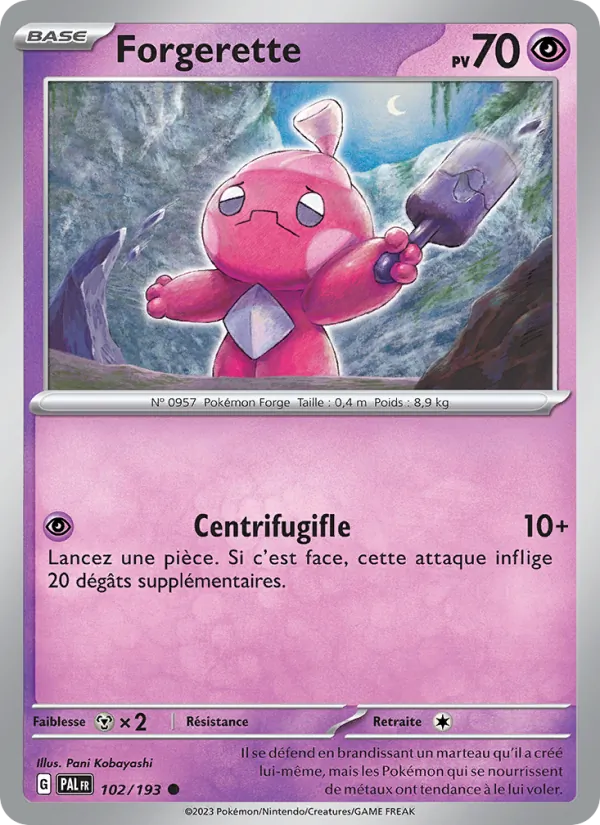 Carte Pokémon Forgerette 102/193 de l'extension Évolutions à Paldea
