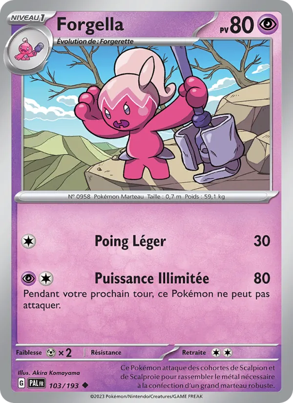 Carte Pokémon Forgella 103/193 de l'extension Évolutions à Paldea