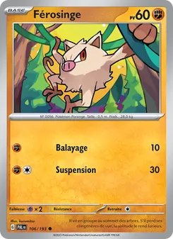 Carte Pokémon Férosinge 106