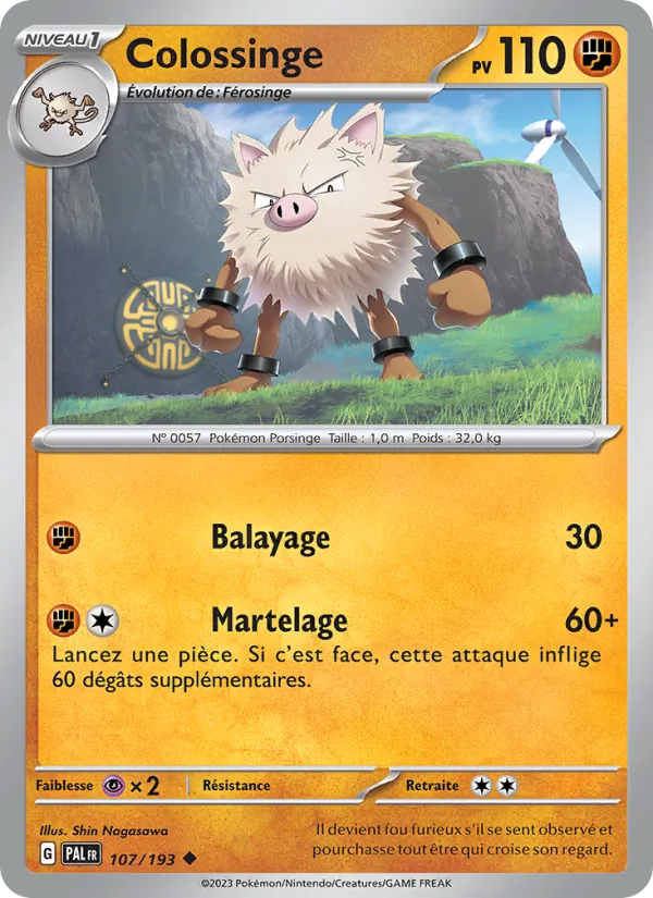 Carte Pokémon Colossinge 107/193 de l'extension Évolutions à Paldea