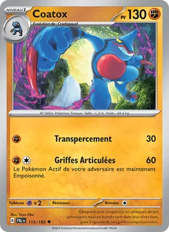 Carte Pokémon Coatox 115
