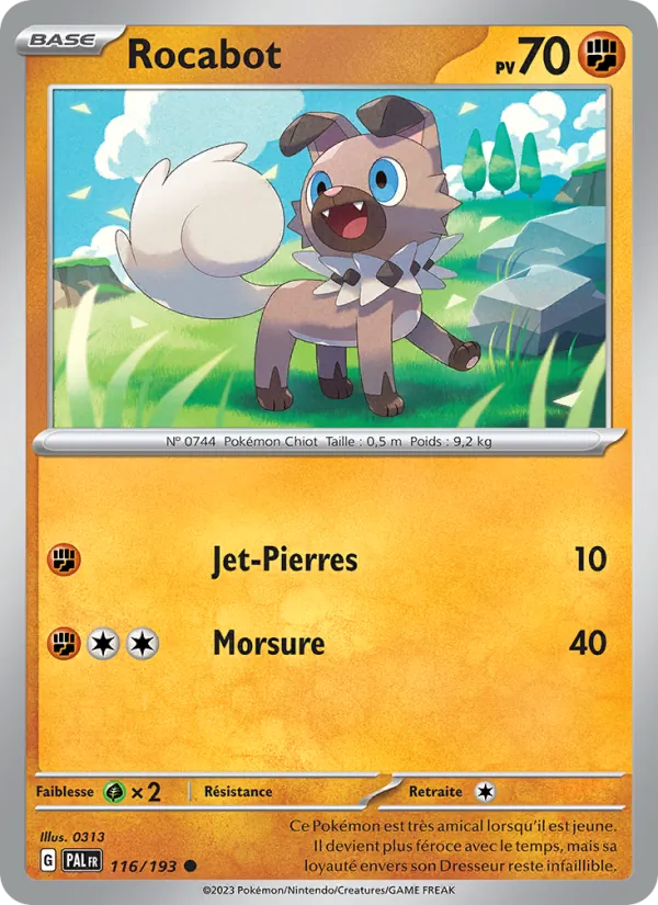 Carte Pokémon Rocabot 116/193 de l'extension Évolutions à Paldea