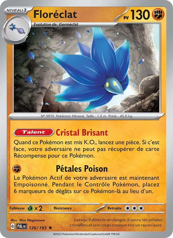 Carte Pokémon Floréclat 126/193 de l'extension Évolutions à Paldea