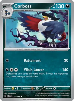 Carte Pokémon Corboss 132