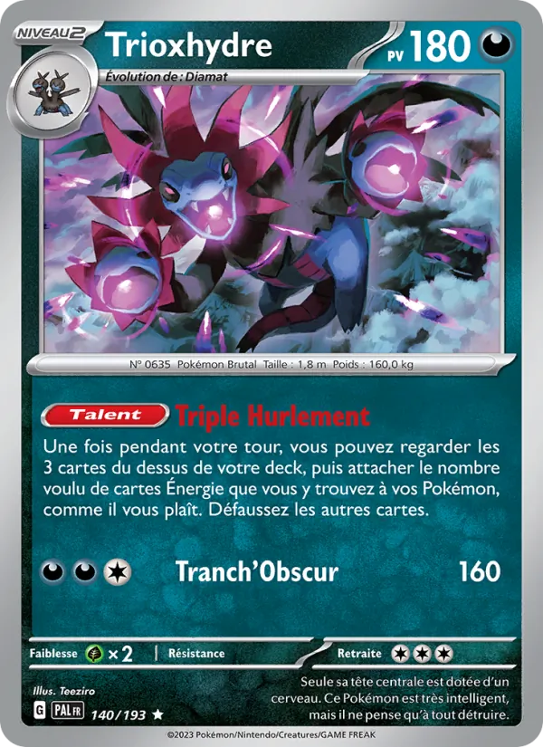Carte Pokémon Trioxhydre 140/193 de l'extension Évolutions à Paldea